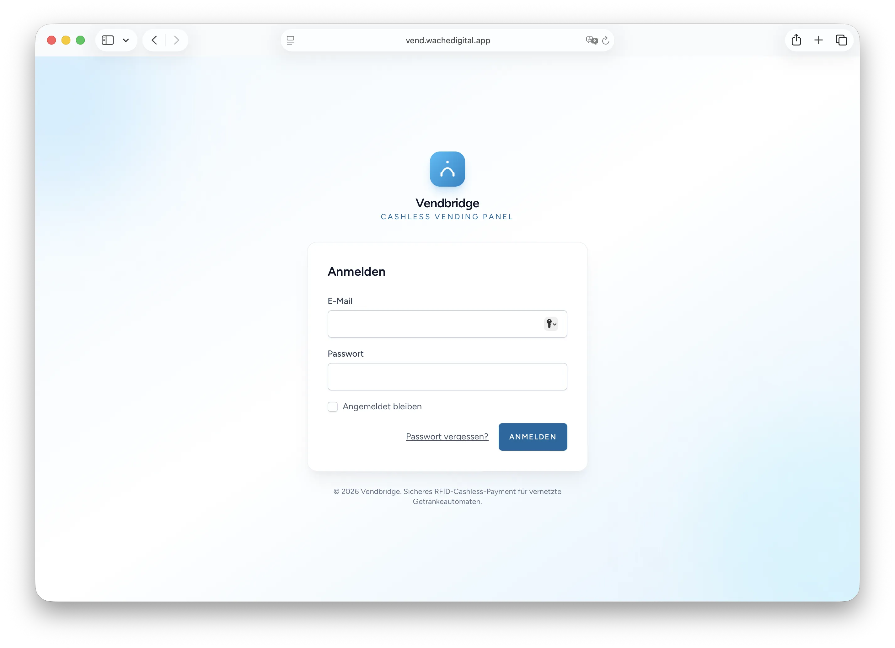Login screen with Konteo branding